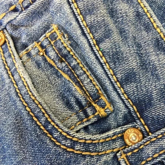 Vintage Jordache Womens Blue Denim Cuffed Skinny Crop Jeans Medium Wash Size 6 - Picture 8 of 13
